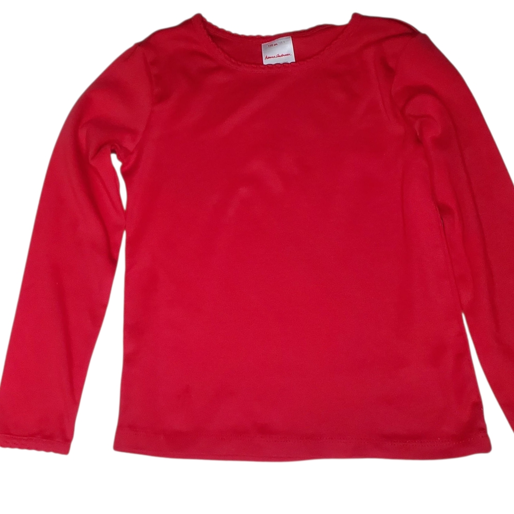 Hanna Andersson Solid Power Tee Hanna Red Girls Size 5